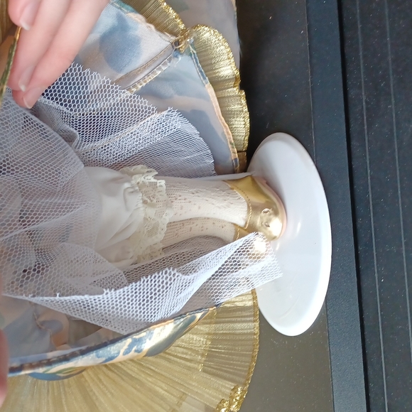 Porcelain Doll in Green Gown - Picture 8 of 10